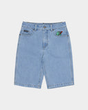SANTA CRUZ Boys Space Rocket Stack Jean Shorts - MID BLUE