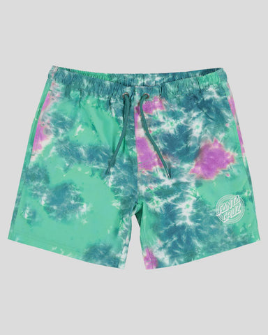 SANTA CRUZ Industrial Dot Mono Boardshort - LIGHT GREEN TIE-DYE