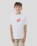 SANTA CRUZ Boys Crossbone Dot Mon Tee Boys - WHITE