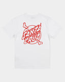 SANTA CRUZ Boys Crossbone Dot Mon Tee Boys - WHITE