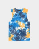 SANTA CRUZ Boys Industrial Dot Mono Muscle - BLUE TIE DYE