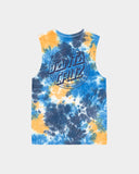 SANTA CRUZ Boys Industrial Dot Mono Muscle - BLUE TIE DYE