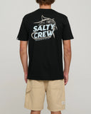 SALTY CREW Hooked Up Premium Short Sleeve Tee  - BLACK