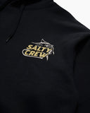 SALTY CREW Hook Up Mid Weight Fleece Hood - BLACK