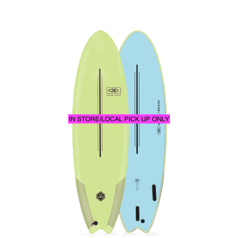 OCEAN & EARTH - Ezi Rider Soft Board 6'6 -  ACID GREEN