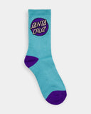SANTA CRUZ Other Dot Crew Sock 4 Pack - RISE WHITE TURQUOISE WHITE
