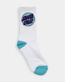 SANTA CRUZ Other Dot Crew Sock 4 Pack - RISE WHITE TURQUOISE WHITE