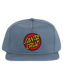 SANTA CRUZ Classic Dot Patch Flat Peak Snap Back - SLATE