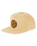 SANTA CRUZ Classic Dot Patch Flat Peak Snap Back - TAN