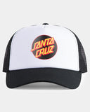 SANTA CRUZ Other Dot Trucker Cap - WHITE BLACK