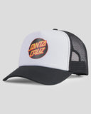 SANTA CRUZ Other Dot Trucker Cap - WHITE BLACK
