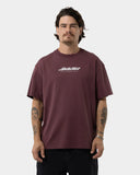 SANTA CRUZ Dice Flame Dot Strip Tee -  MAROON