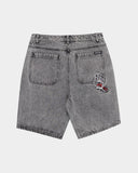 SANTA CRUZ Bone Hand Evolved Jean Shorts - WASHED GREY