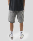 SANTA CRUZ Bone Hand Evolved Jean Shorts - WASHED GREY