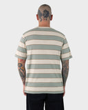 SANTA CRUZ Classic Dot Patch Tee - LIGHT KHAKI STRIPE