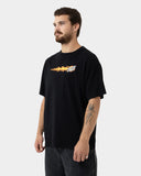SANTA CRUZ Flaming Dice Dot Flash Tee - BLACK
