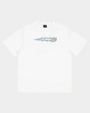 SANTA CRUZ Flaming Dice Dot Flash Tee - WHITE