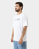 SANTA CRUZ Flaming Dice Dot Flash Tee - WHITE