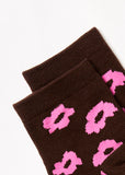 AFENDS Digital Holiday Recycled Socks One Pack - COFFEE