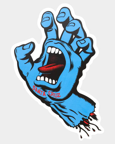 SANTA CRUZ Screaming Hand Large Matte Sticker - BLUE