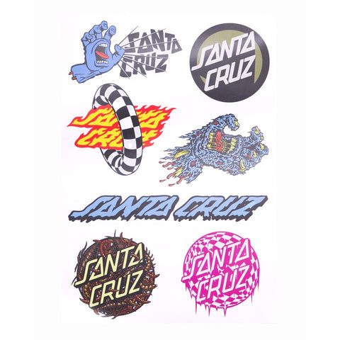 SANTA CRUZ Multi Logo Sticker Sheet - MULTI