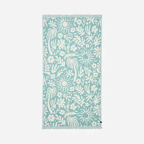 SLOWTIDE Sunny Driftweave Turkish Towel - BLUE
