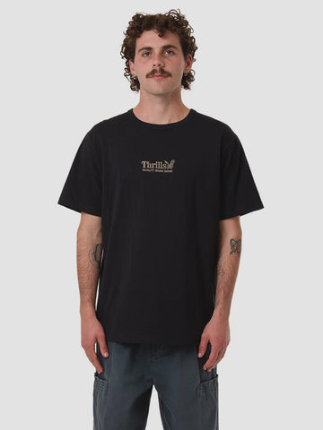 THRILLS Workwear Embroidery Merch Fit Tee - BLACK