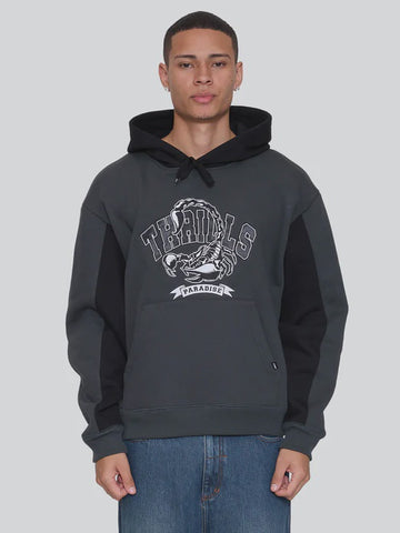 THRILLS Sting Of Defeat Cropped Hood - CARBON