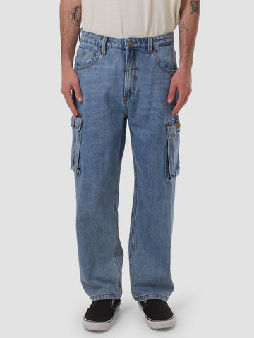 THRILLS Big Slacker Denim Cargo Jean - VINTAGE STONE BLUE