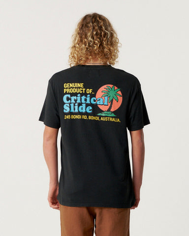 CRITICAL SLIDE Oasis Tee - VINTAGE BLACK