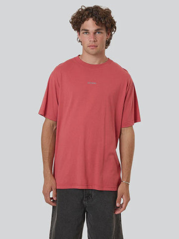 THRILLS Minimal Thrills Merch Fit Tee - REDWOOD
