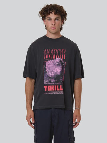 THRILLS Constant Chaos Box Fit Oversize Tee - BLUE GRAPHITE