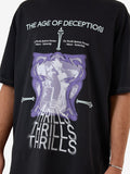 THRILLS Deception Box Fit Oversized Tee - Washed Black