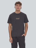 THRILLS Workwear Embroidery Box Fit Tee - DARK CHARCOAL