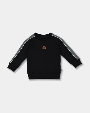 BILLABONG Boys Script Crew (0-7) - BLACK