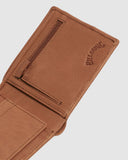 BILLABONG Dimension 2in1 Leather Wallet - TAN