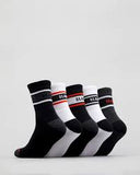 GLOBE Triple Stripe Crew Socks 5 Pack (7-11) - ASSORTED
