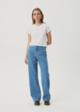 AFENDS Bella Hemp Denim Wide Leg Baggy Jean - WORN BLUE