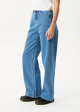 AFENDS Bella Hemp Denim Wide Leg Baggy Jean - WORN BLUE