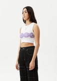 AFENDS Daisy Recycled Cropped Singlet - WHITE