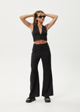 AFENDS Birkin Flared Pants - BLACK