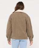 RUSTY - The Secret Relaxed Fit Cord Jacket - FADED PISTACHIO