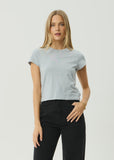 AFENDS Carmen Hemp Baby Tee - SHADOW GREY MARLE