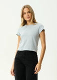 AFENDS Carmen Hemp Baby Tee - SHADOW GREY MARLE