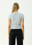 AFENDS Carmen Hemp Baby Tee - SHADOW GREY MARLE