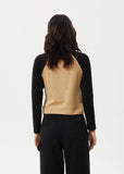 AFENDS Aster Raglan Long Sleeve Tee - TAN