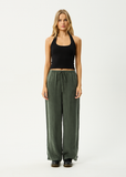 AFENDS Gerry Cupro Pant - DEEP GREEN
