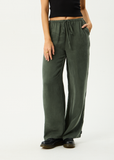 AFENDS Gerry Cupro Pant - DEEP GREEN