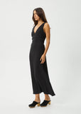 AFENDS Focus Seersucker Maxi Dress - BLACK