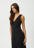 AFENDS Focus Seersucker Maxi Dress - BLACK